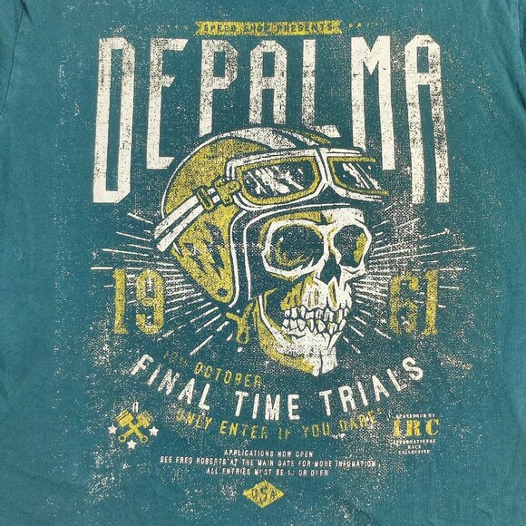 Tokyo Landry T-shirt men's size L green colour with graphic design short sleeve - Picture 2 of 7